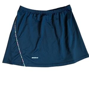 Bolle size Small, tennis skirt black, rainbow piping and embroidered Bolle logo